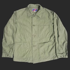 Best Made Co Men’s Military Fatigue Chore Coat Olive Green Size M 44 Chest